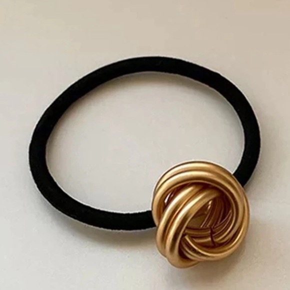 Gold hair tie